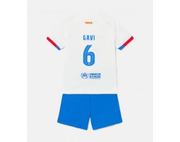 Barcelona Paez Gavi #6 Replika Babytøj Udebanesæt Børn 2023-24 Kortærmet (+ Korte bukser)